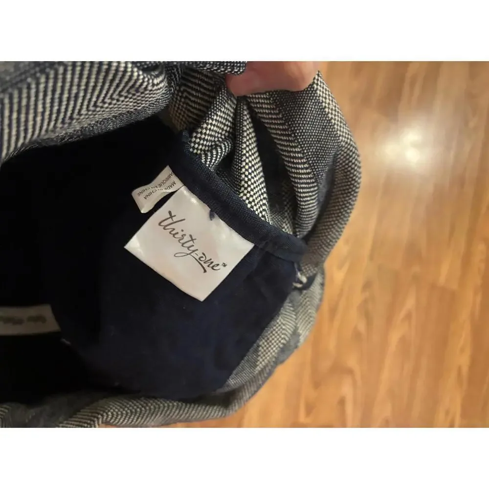 Thirty-One Striped Navy Blue Tote Bag - Picture 8 of 8